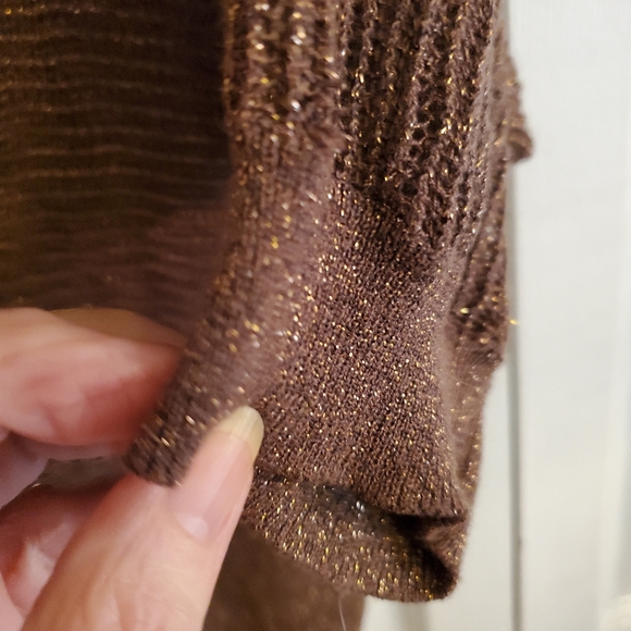 ANA Brown Gold Layering Top S Med - Picture 7 of 7